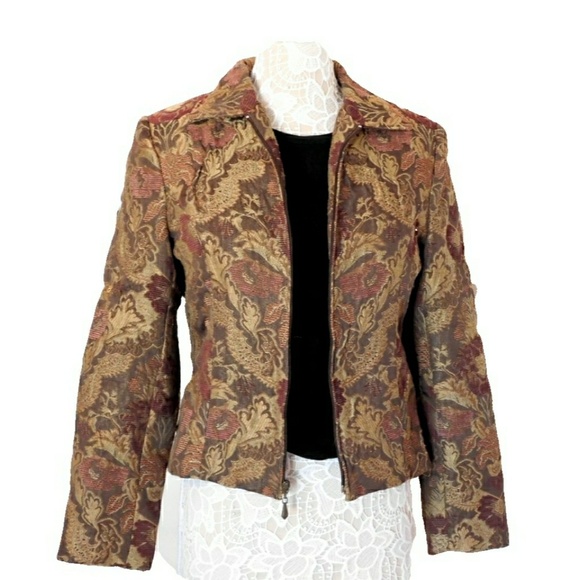 GIANCARLO FERRARI Jackets & Blazers - GIANCARLO FERRARI AUTUMN COLORS ZIP CASUAL JACKET